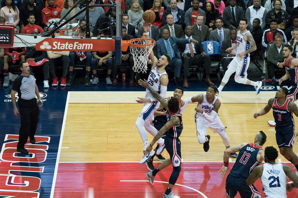 Simmons at the rim