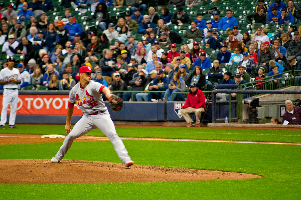Jack Flaherty throwing a pitch