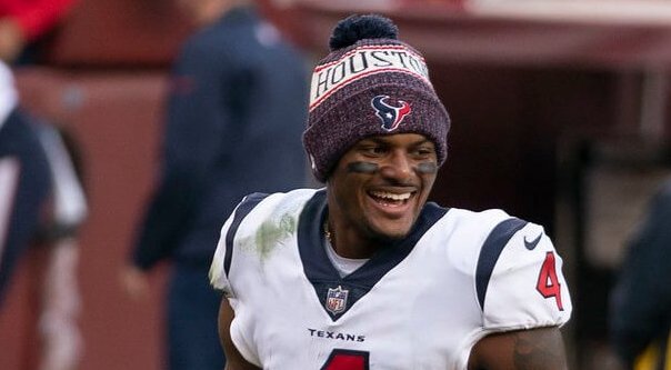 Deshaun Watson walking off the field after a game