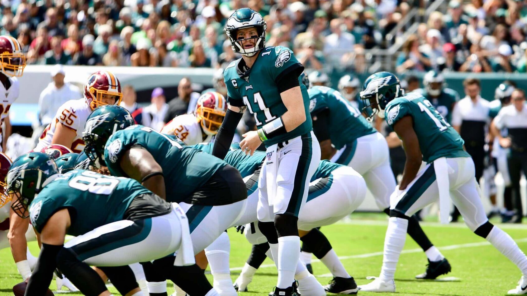 Carson Wentz under center