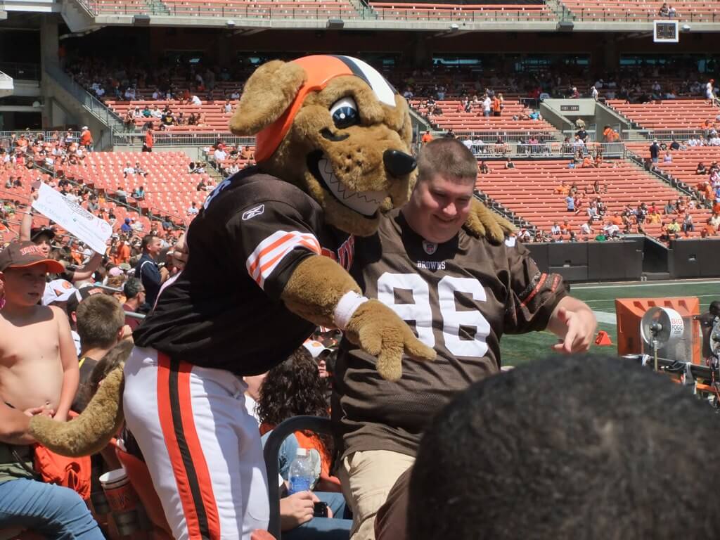 Cleveland Browns fans in the crowd