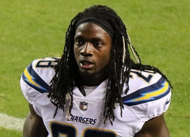 Melvin Gordon on the Chargers' field postgame.