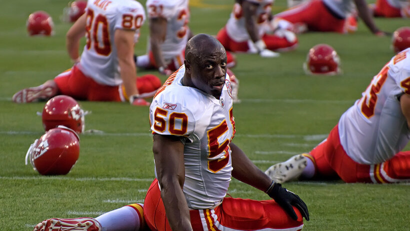 KC Chiefs stretching