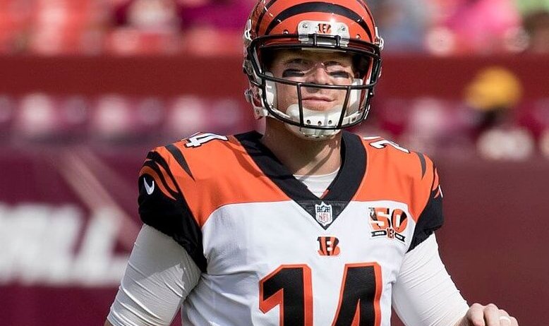 Andy Dalton walking off the field