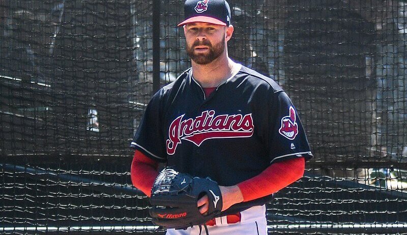 Corey Kluber warming up