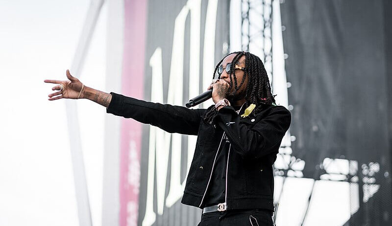 Quavo on stage with Migos