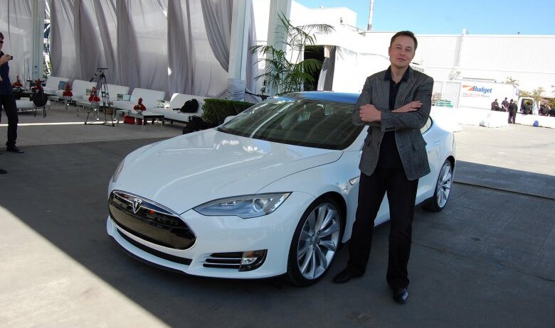Elon Musk at the Tesla Factory, in Fremont, CA.