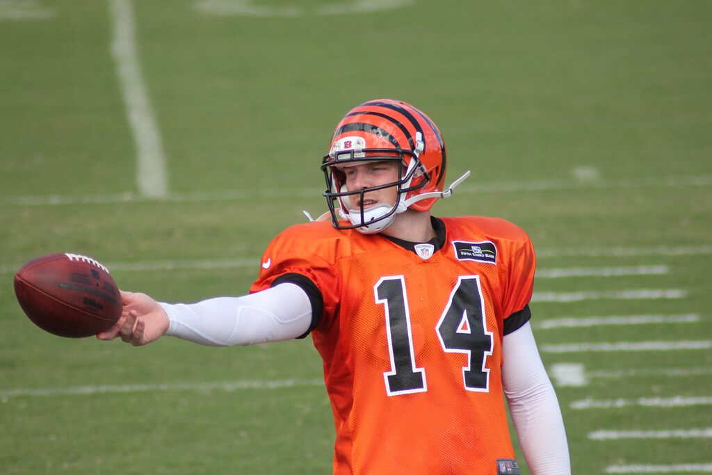 Bengals QB Andy Dalton in practise.