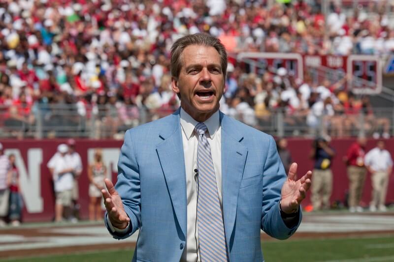 Alabama Crimson Tide coach Nick Saban