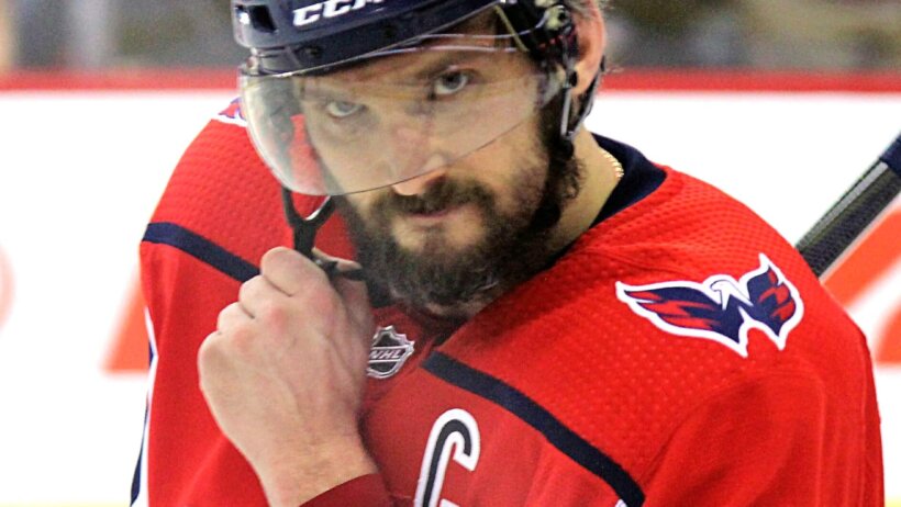 Alex Ovechkin doing up his lid