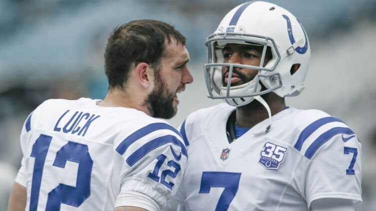 Andrew Luck and Jacoby Brissett