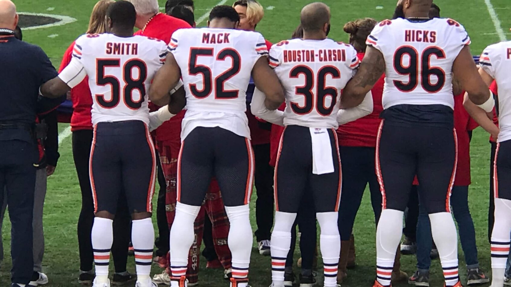 Chicago Bears on the sideline