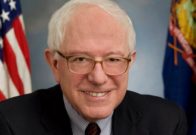 Bernie Sanders smiling
