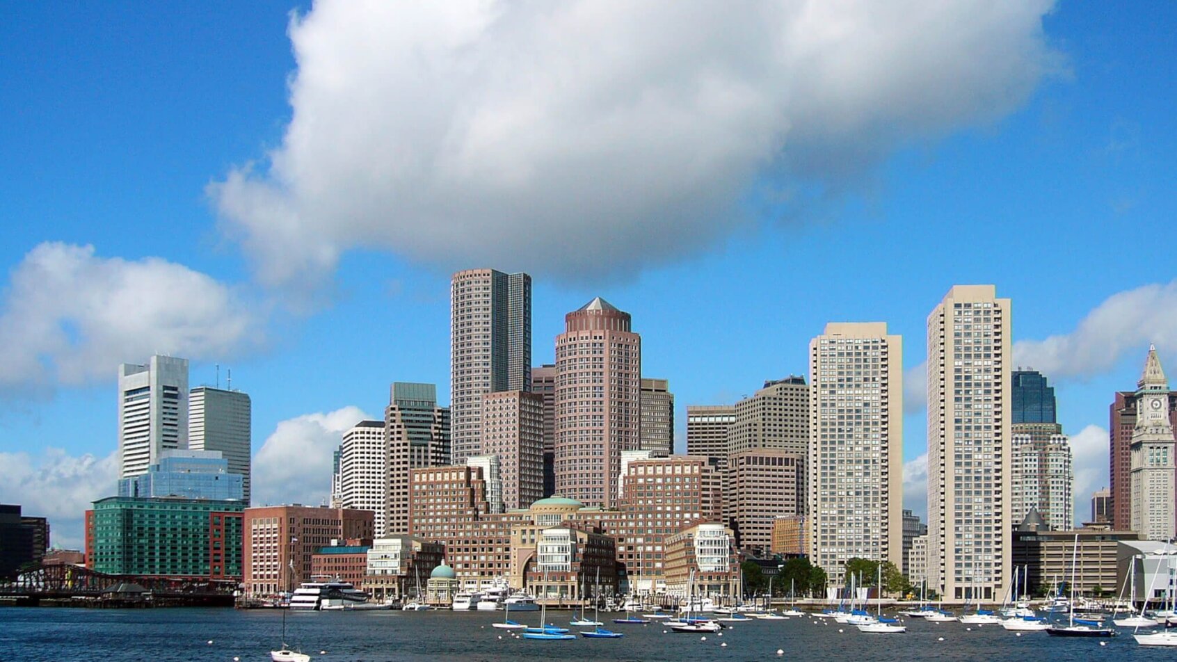 Boston financial district skyline