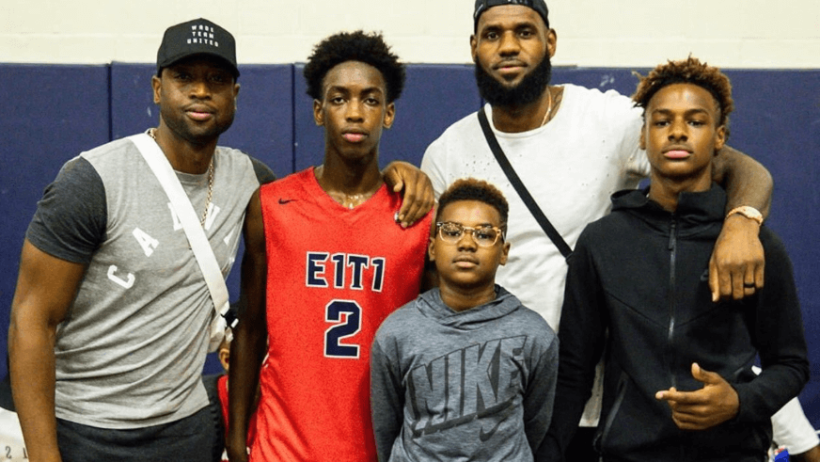 Bronny James and Zaire Wade