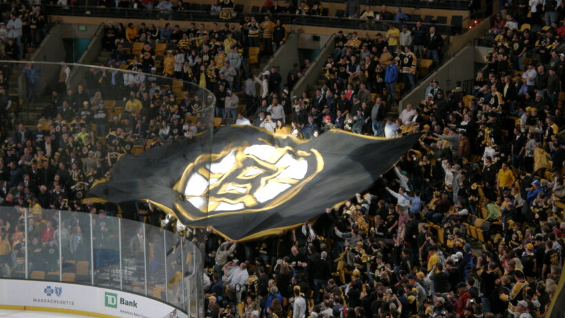 Boston Bruins banner at TD Garden