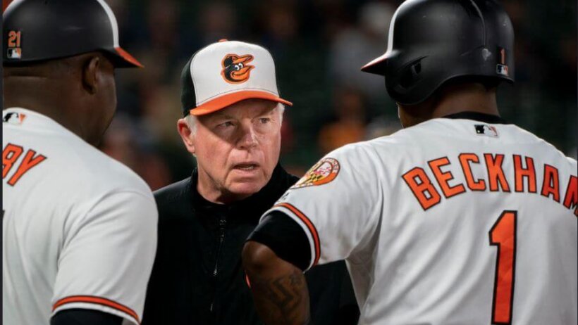 Buck Showalter with the Orioles