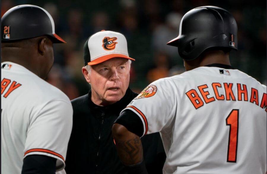 Buck Showalter with the Orioles