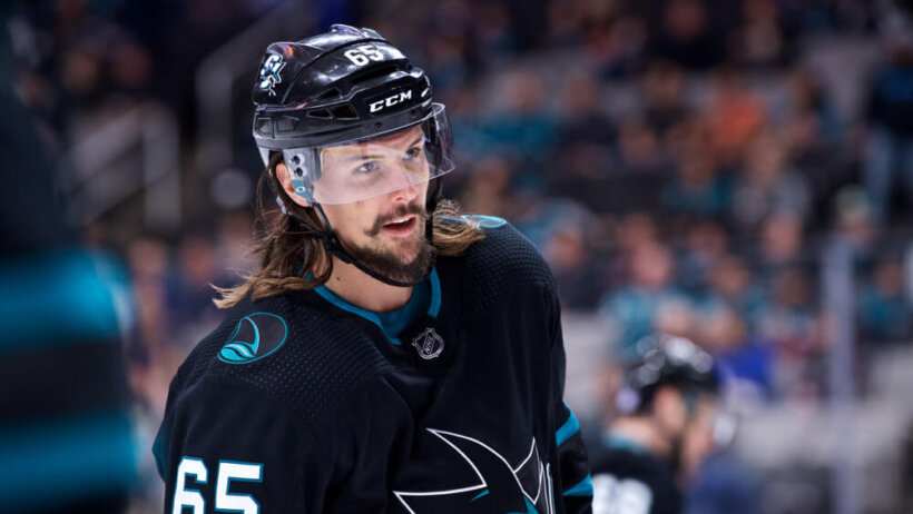 Erik Karlsson with the San Jose Sharks