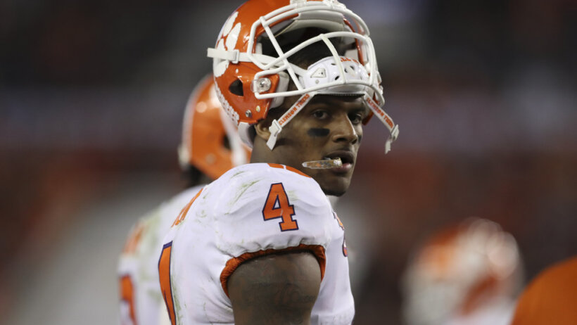 Deshaun Watson walking off the field