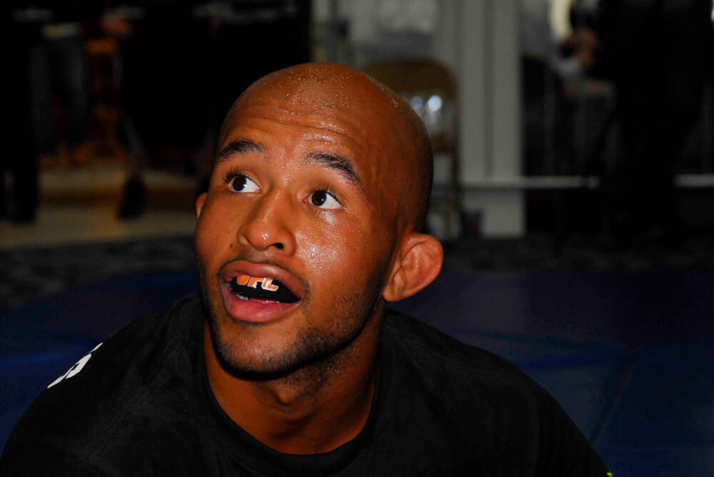 June 6, 2012 Demetrious Johnson participated in UFC's Open Workout at the Sawgrass Mills Mall in Sunrise, Florida. MCall vs Johnson June 8 for the UFC's Harley-Davidson Hometown Throwdown on FX June 8.****NO AGENTS----NORTH AND SOUTH AMERICA SALES ONLY----NO AGENTS----NORTH AND SOUTH AMERICA SALES ONLY****