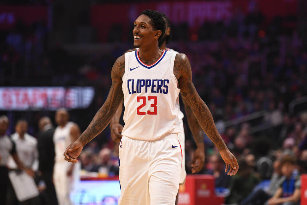Lou Williams walking on the court