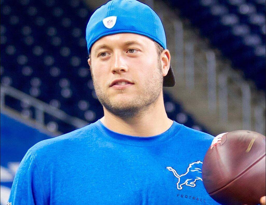 Matthew Stafford pre-game.