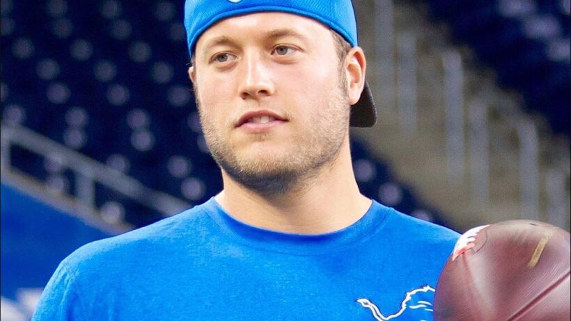 Close up of Lions QB Matt Stafford