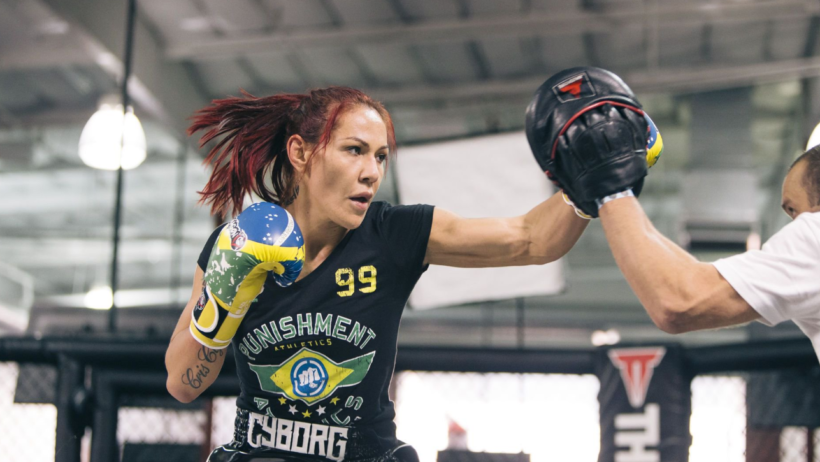 Cris Cyborg sparring.