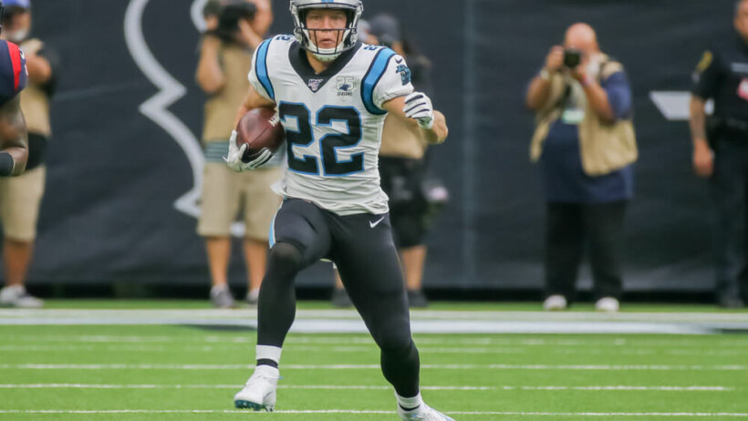 Christian McCaffrey running with the ball