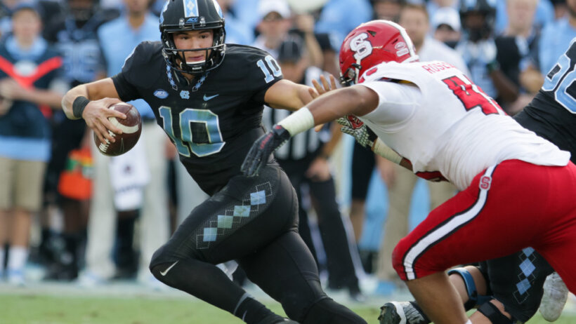 Mitch Trubisky running with the ball