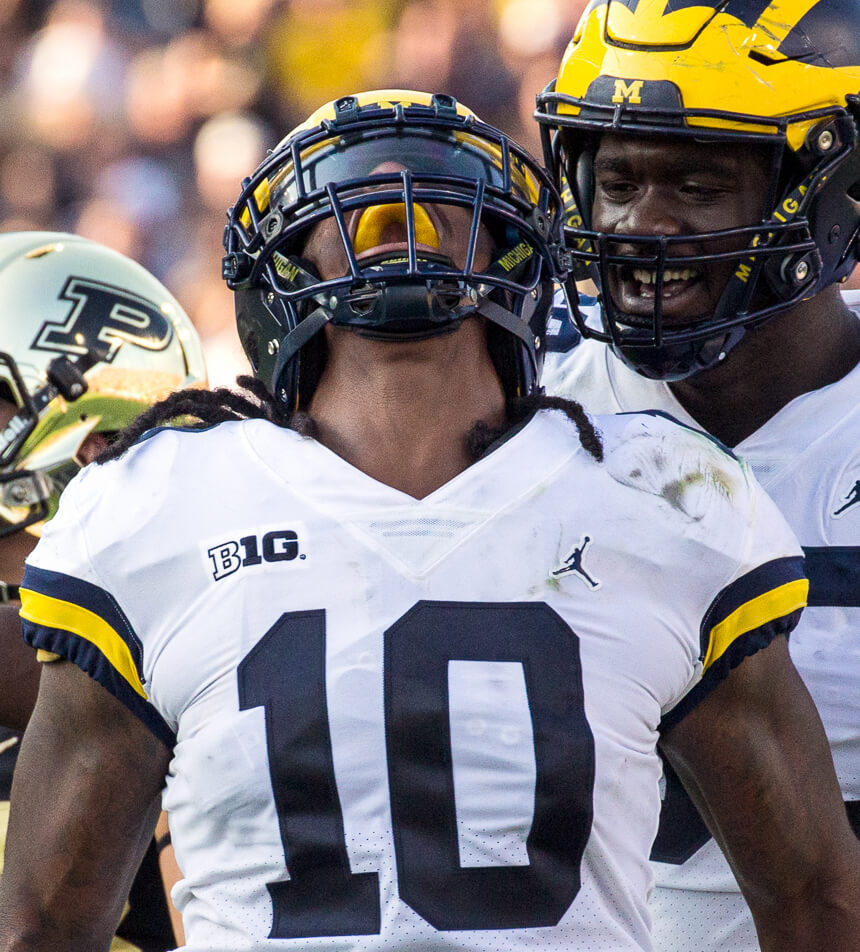 Devin_Bush_Jr during his time with the Michigan Wolverines.
