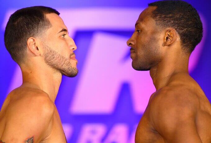 Jason Sosa and Haskell Lydell Rhodes at the weigh-in