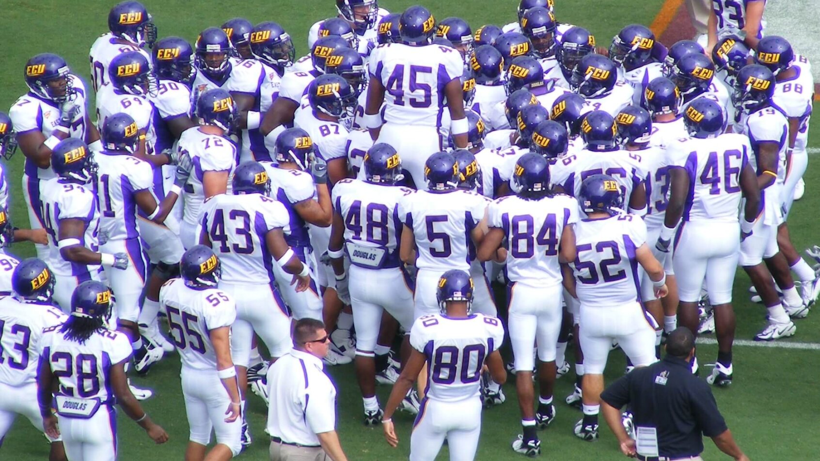 The East Carolina Pirates on the football field