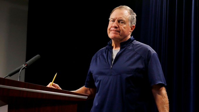 Bill Belichick Patriots head coach at the podium