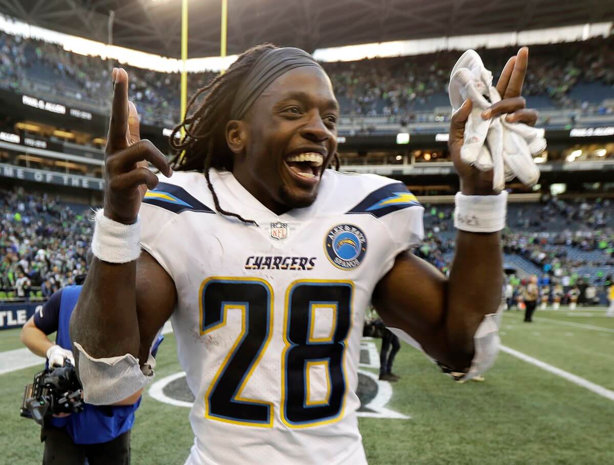 Melvin Gordon celebrating