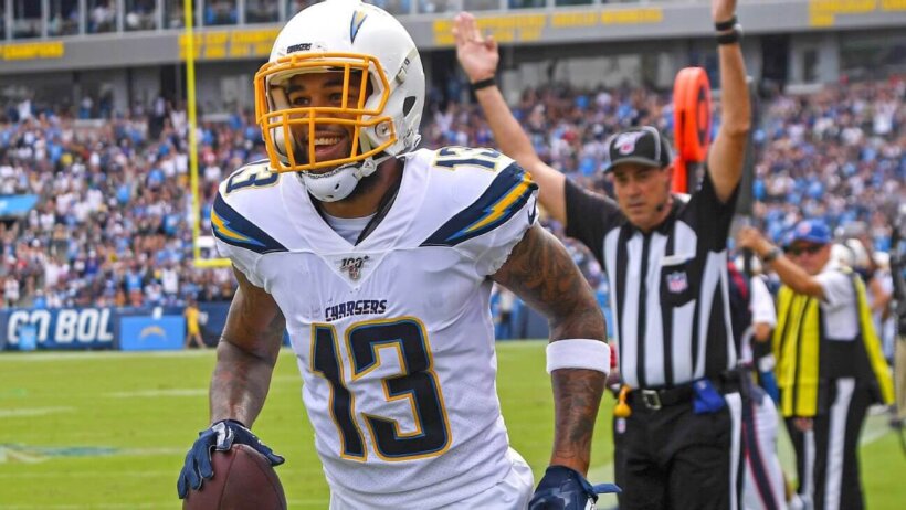 Keenan Allen celebrating a TD