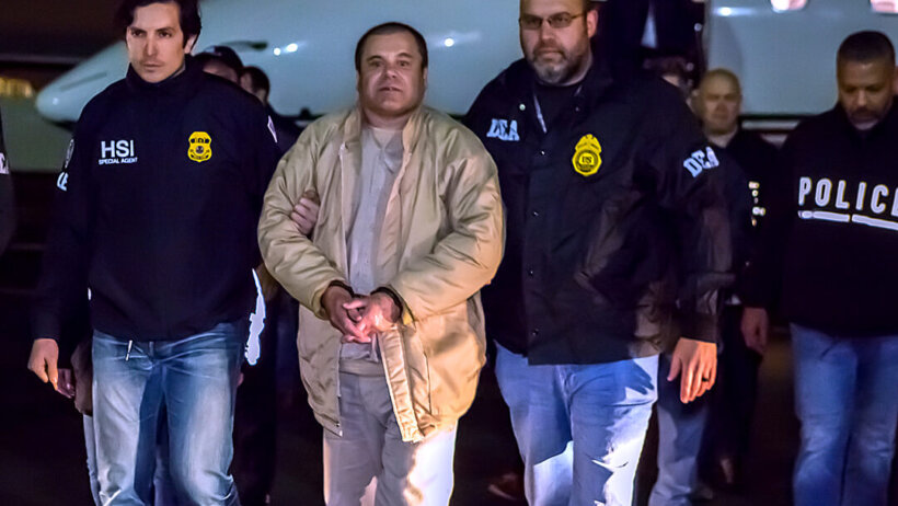 El Chapo being extradited to the US to face charges.
