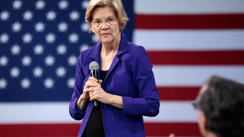 Elizabeth Warren on state at a debate