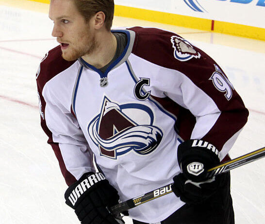 Gabriel Landeskog during warmup