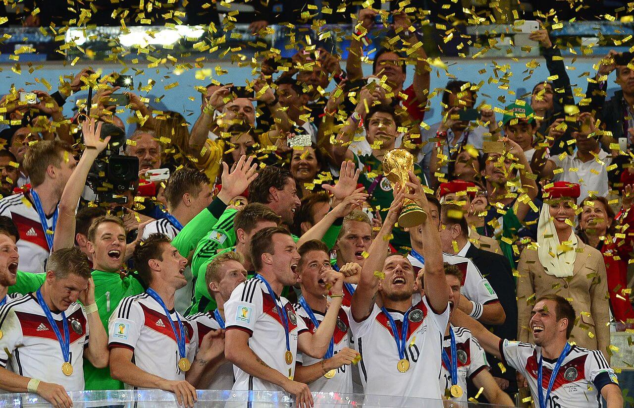 Germany celebrating their 2014 FIFA World Cup victory