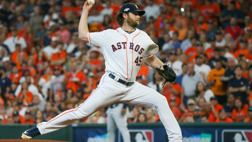 Gerrit Cole pitching Astros
