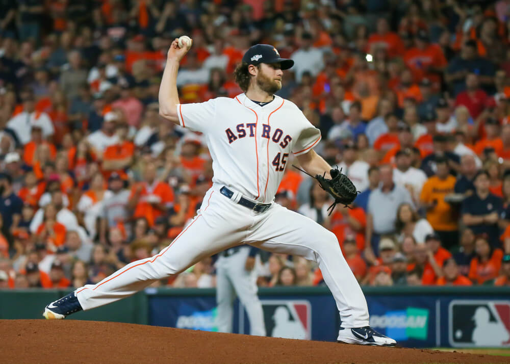 Gerrit Cole pitching Astros
