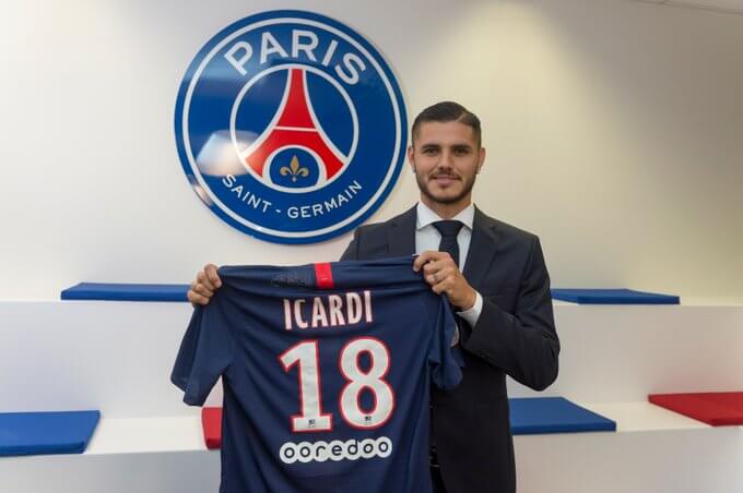 Mauro Icardo is unveiled as a PSG player.