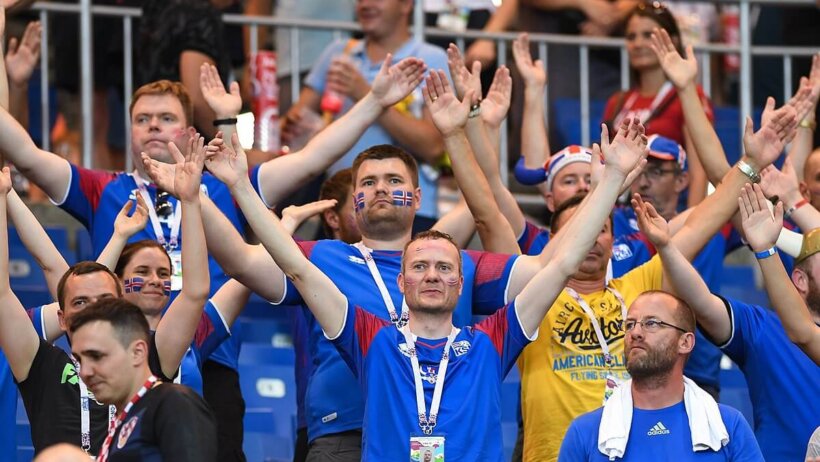 Iceland fans at 2018 World Cup