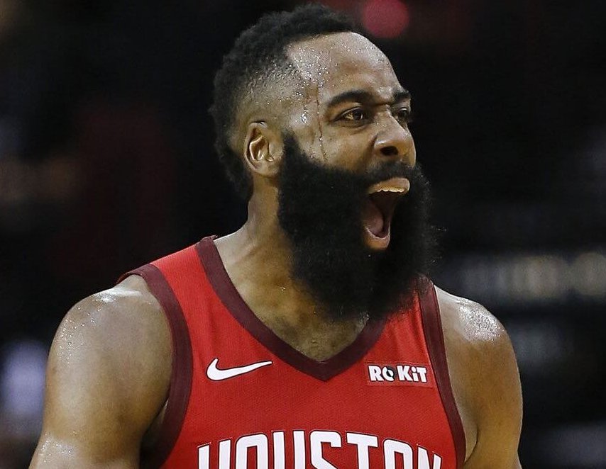 James Harden screaming