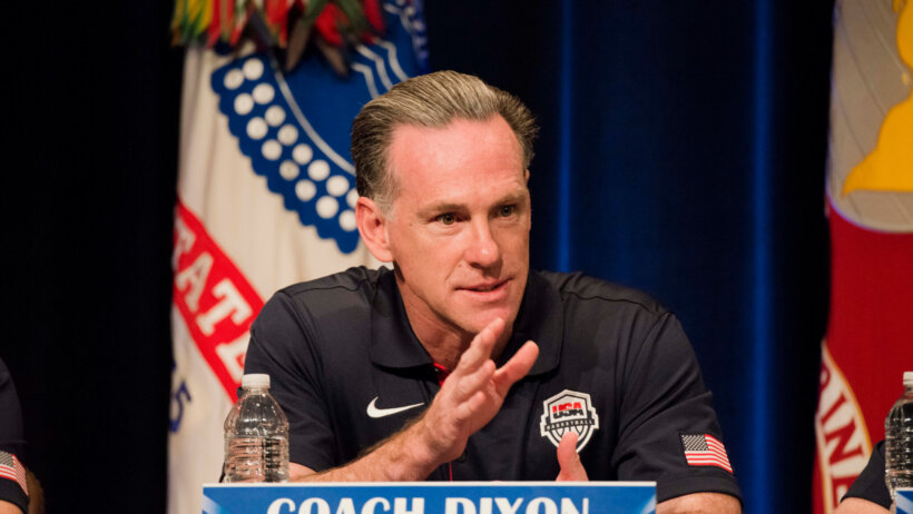 Jamie Dixon at a press conference.