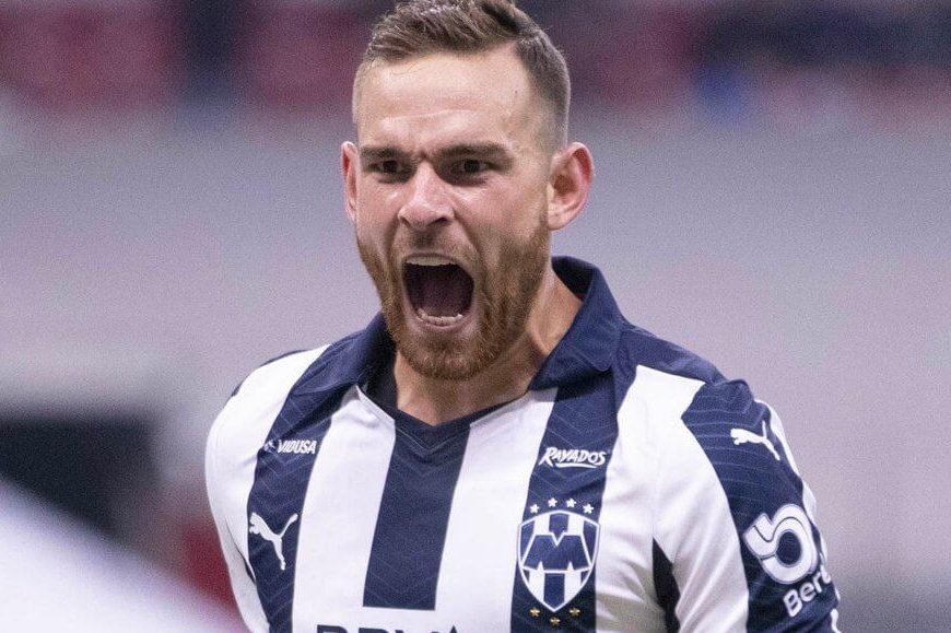 Vincent Janssen celebrates a goal for Monterrey
