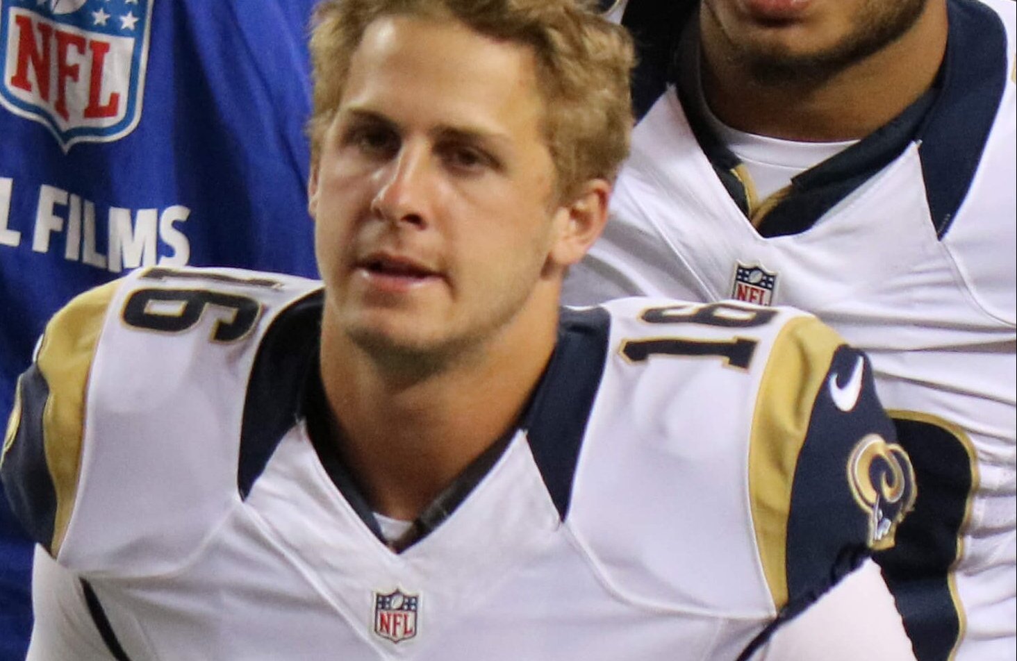 Jared Goff walking to the locker room