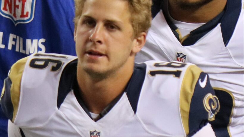 Jared Goff walking to the locker room